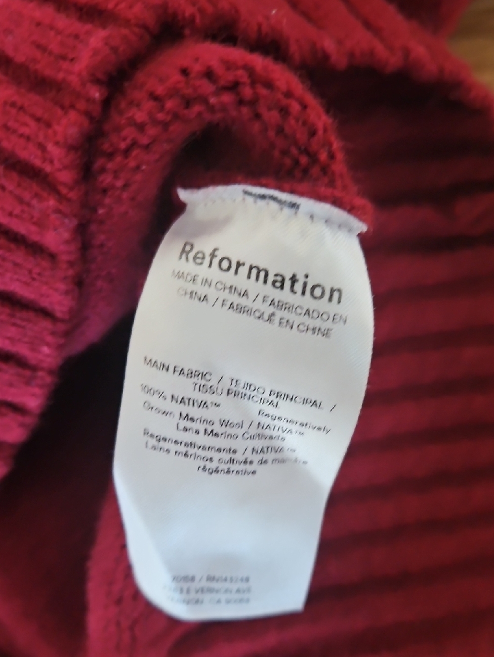 Reformation Ribbed Mock Neck Sweater - Picture 3 of 3
